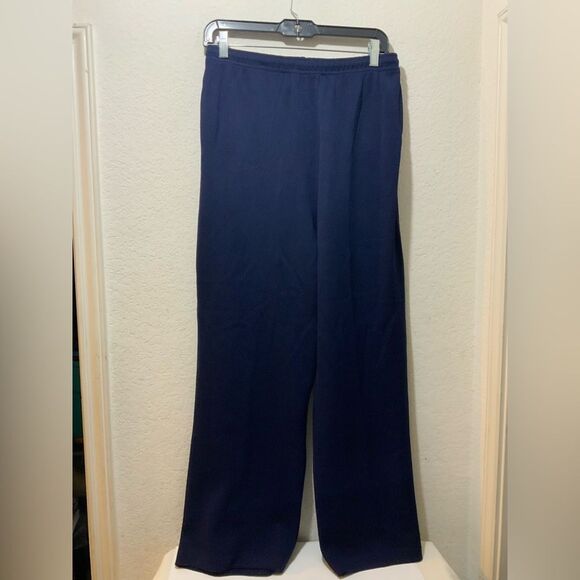 St John Sport Pants Womens Size S Blue Knit Capri Pull On Drawstring Pockets - Picture 5 of 7